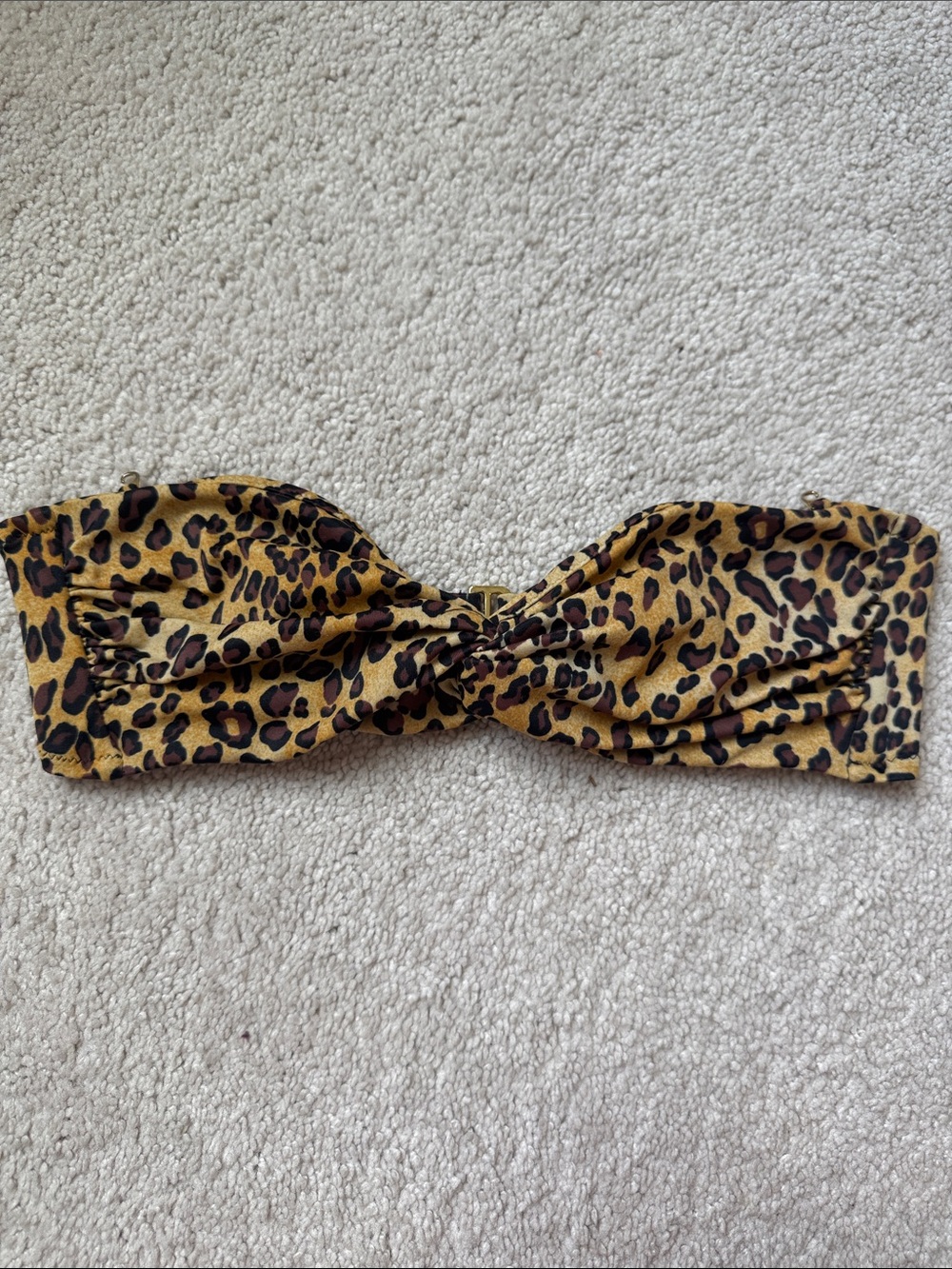 Leopard Print Bandeau in Brown and Black